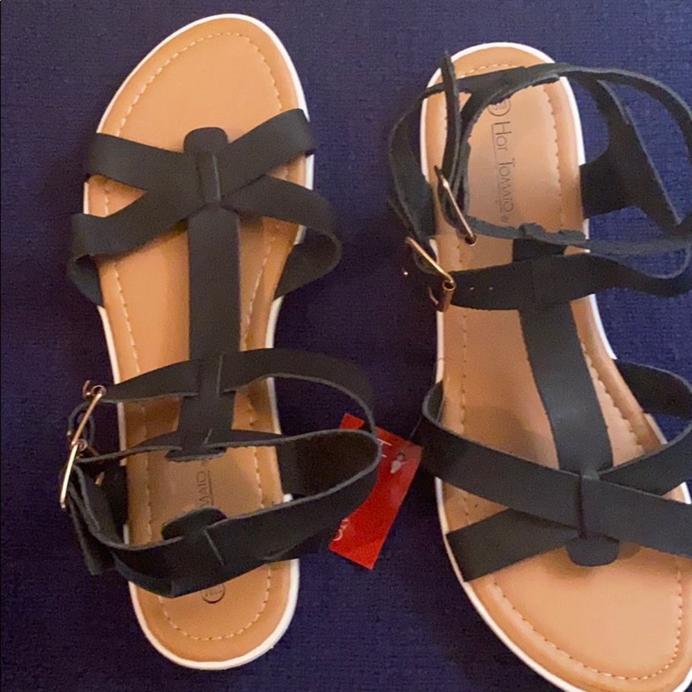 Black Gladiator Sandals (new w/Tag)